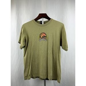 Quicksilver Boys Moss Green Weathered Classic Shirt 100% Cotton Size Large